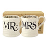 Emma Bridgewater Black Toast Mr & Mrs 2 x 1/2 Pint Mugs