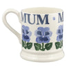 Emma Bridgewater Blue Pansies Mum 1/2 Pint Mug