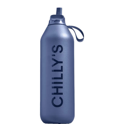 Chillys Series 2 Flip Whale - Blue Water Bottle 1000ml (1 Litre)