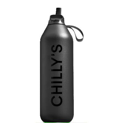 Chillys Series 2 Flip Abyss - Black Water Bottle 1000ml (1 Litre)