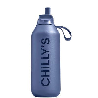 Chillys Series 2 Flip Whale - Blue Water Bottle 500ml