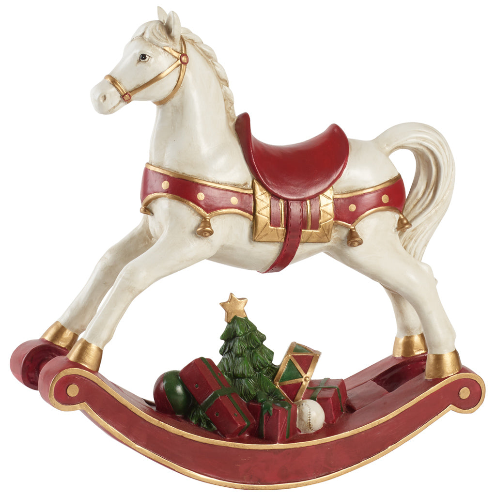 Villeroy and Boch Winter Collage Rocking Horse XL Christmas Figurine