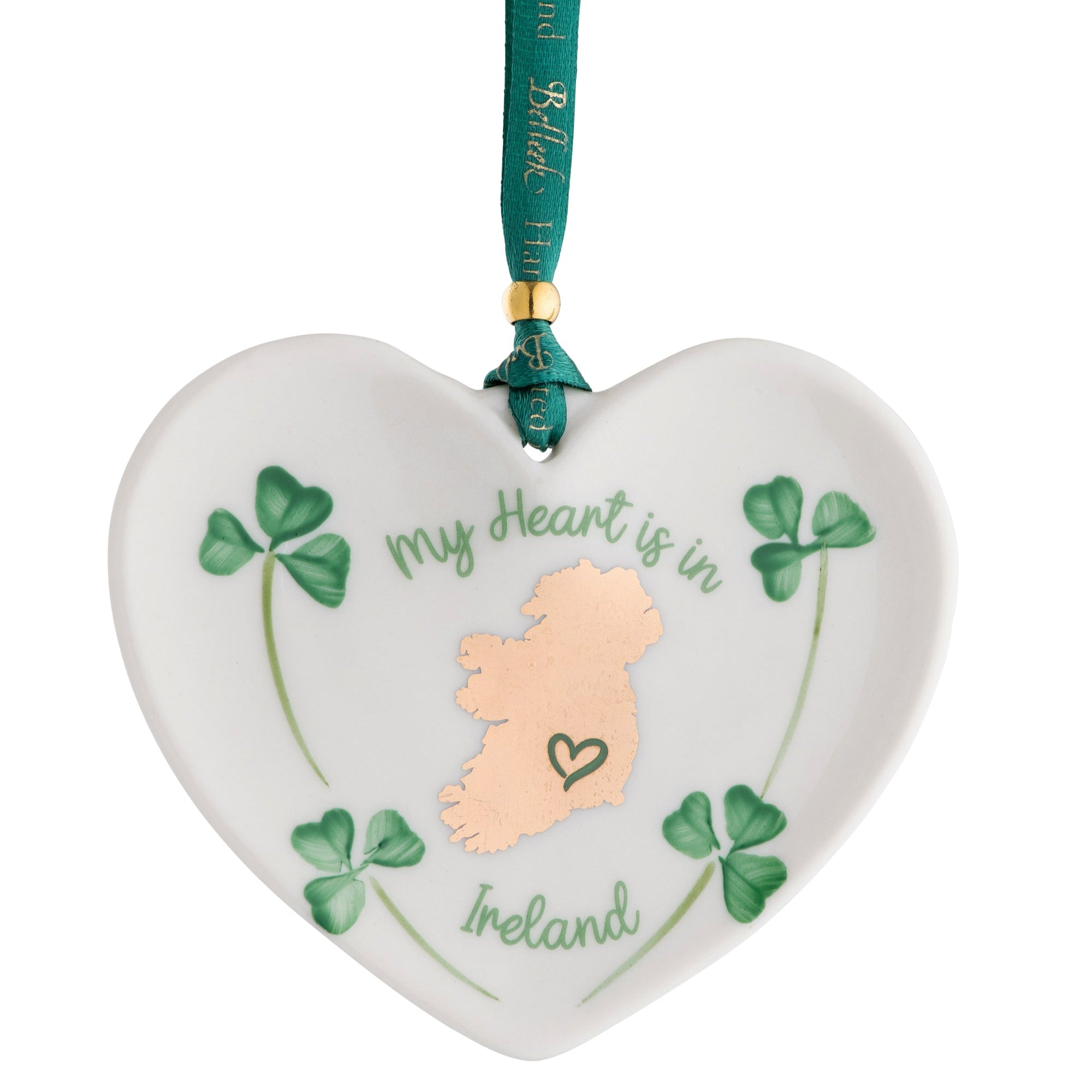 Belleek Classic My Heart Is In Ireland Hanging Ornament: 3609