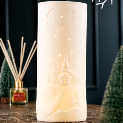 Belleek Living Christmas Church Scene Luminaire: 9548