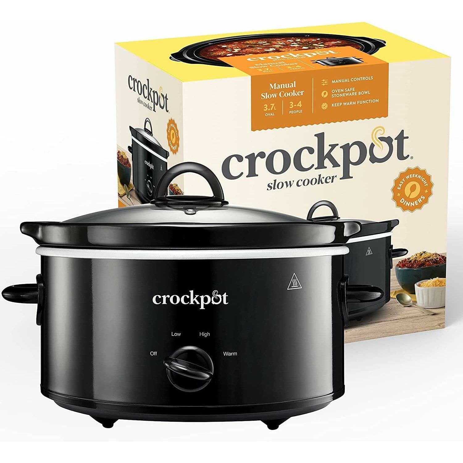 Crock-Pot® Manual 7-Quart Slow Cooker, Black