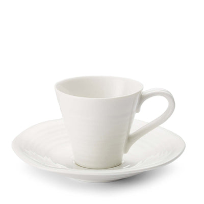 Portmeirion Sophie Conran White Espresso Cup & Saucer Pair