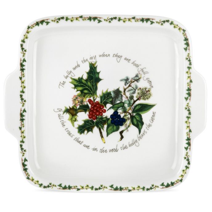 Portmeirion Holly and the Ivy Square Cake Plate