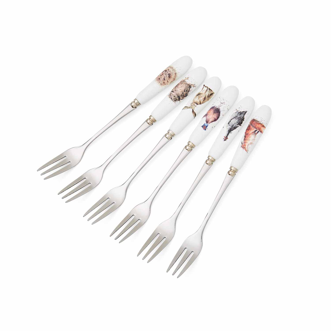 Royal Worcester Wrendale Designs Set of 6 Pastry Forks