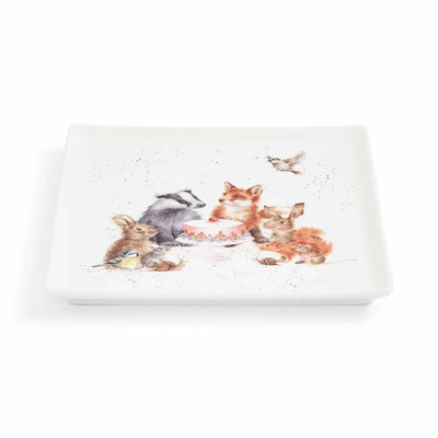 Royal Worcester Wrendale Designs Woodland Party 18cm Square Plate