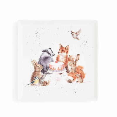 Royal Worcester Wrendale Designs Woodland Party 18cm Square Plate