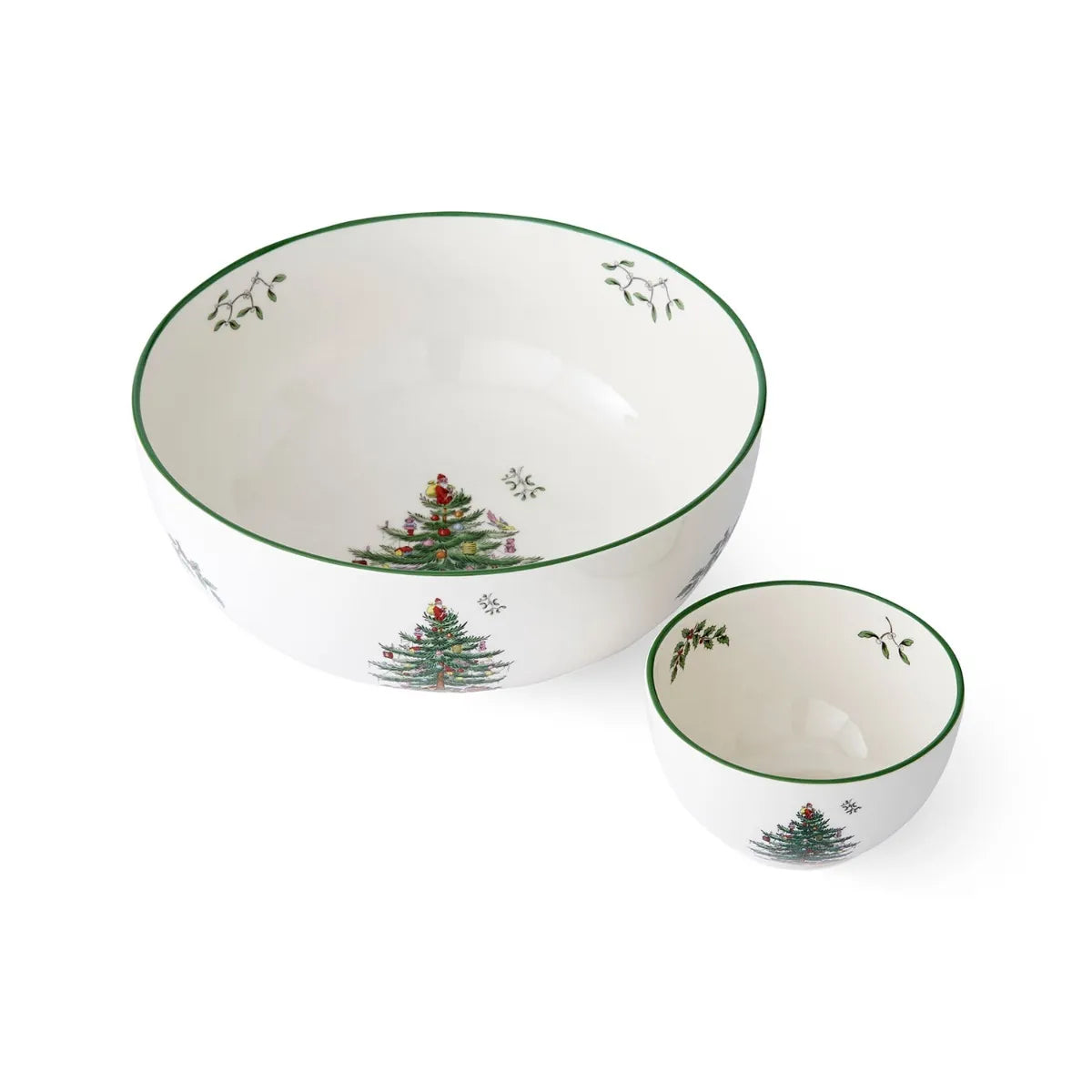 Spode Christmas Tree Tiered Chip & Dip Bowl