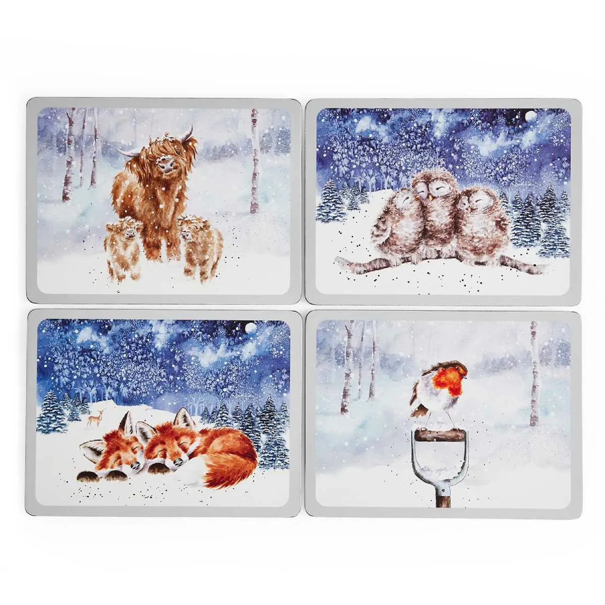 Royal Worcester Wrendale Designs Winter Sky 4 Placemats