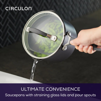 Circulon ScratchDefense Non-Stick Straining Saucepan 18cm