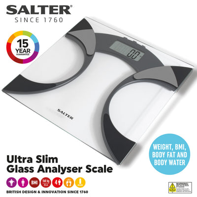 Salter Ultra Slim Glass Analyser Bathroom Scale