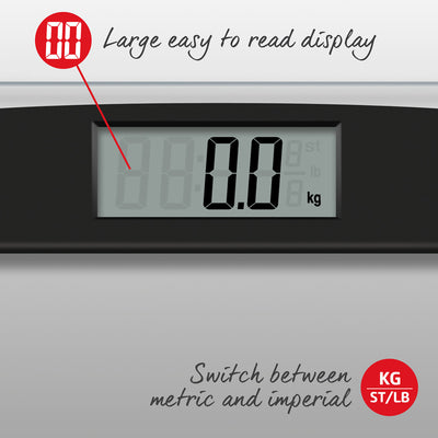 Salter Compact Glass Digital Bathroom Scale - Clear