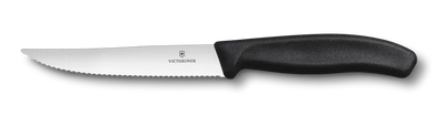 Victorinox Swiss Classic Gourmet Steak and pizza knife 12cm Black Blister Twin Pack