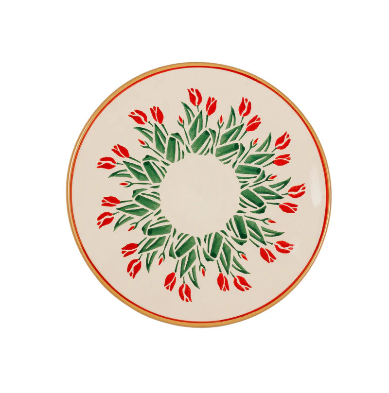 Nicholas Mosse Red Blooms Everyday Plate