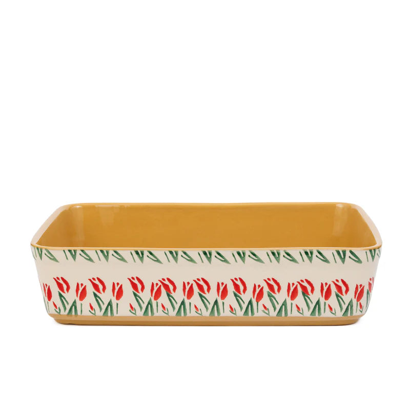 Nicholas Mosse Red Blooms Large Rectangular Oven Dish