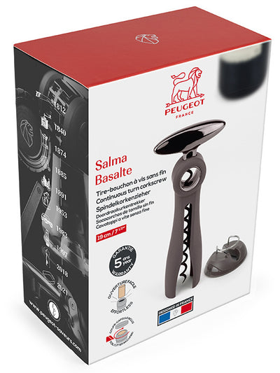 Peugeot Salma Corkscrew with foil-cutter base: Basalt