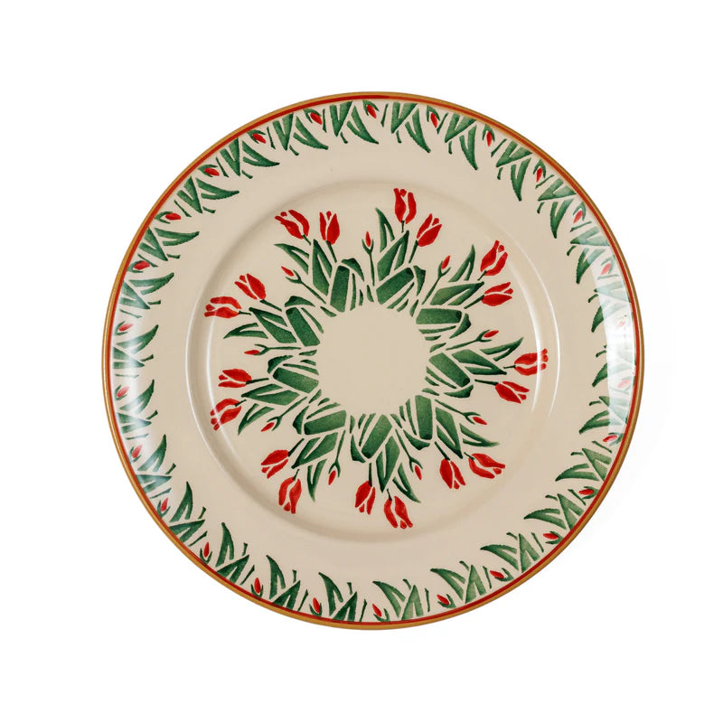 Nicholas Mosse Red Blooms Serving Plate