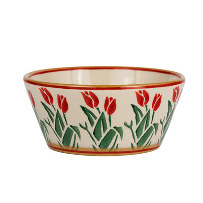 Nicholas Mosse Red Blooms Small Angled Bowl