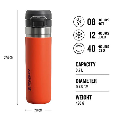 Stanley Quick Flip Water Bottle  0.7L - Tigerlily Plum