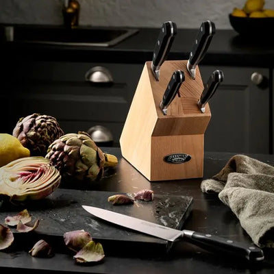 Stellar Sabatier IS 5 Piece Knife Block Set Wood  IS60