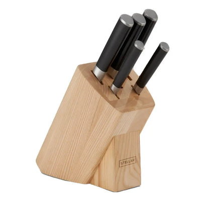 Stellar Poise 5 Piece Knife Block Set Wood IT60N