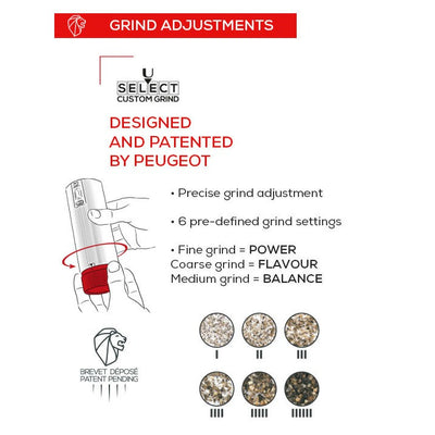 Peugeot Line Aluminium Electronic Salt Mill 15cm