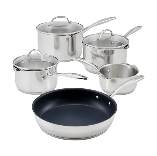 Stellar 7000 Profile 5 Piece Draining Lid Saucepan Set: S7C1D