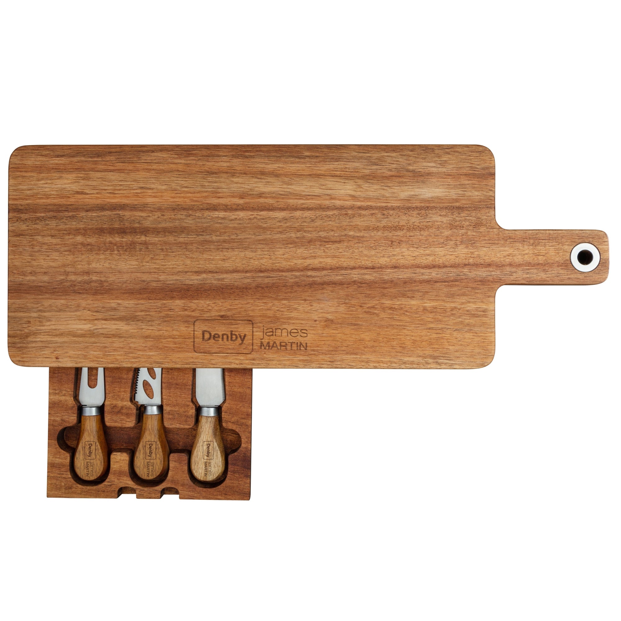 Denby James Martin 4 Piece Cheeseboard Paddle Kit