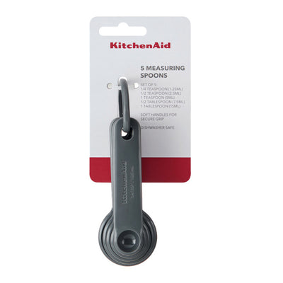 KitchenAid 5pc Measuring Spoon Set - Charcoal Grey KQG057OHCGG