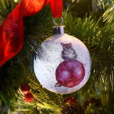 Royal Worcester Wrendale Designs Mouse Christmas Tree Decoration