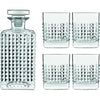 Luigi Bormioli Elixir 5 Piece Whiskey Decanter Set