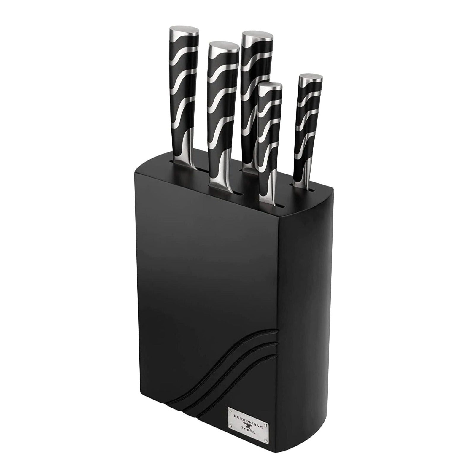 Royal Doulton Gordon Ramsay 6pc Black Knife Block Set for sale