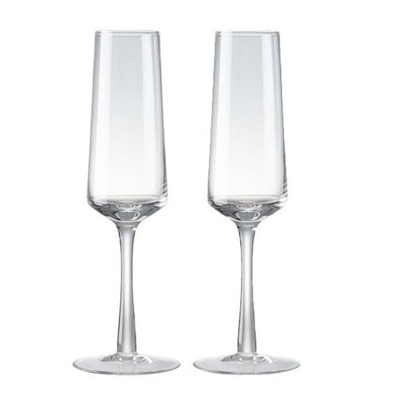 Denby Contemporary Clear (Natural Canvas) Champagne Flute Pack of 2