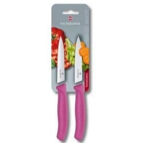 Victorinox Paring Knife Serrated Edge Pointed Tip 8cm Red Set x 6 Knives