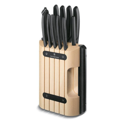 Victorinox Swiss Classic 11 Piece Cutlery Block Knives set  Beech Wood