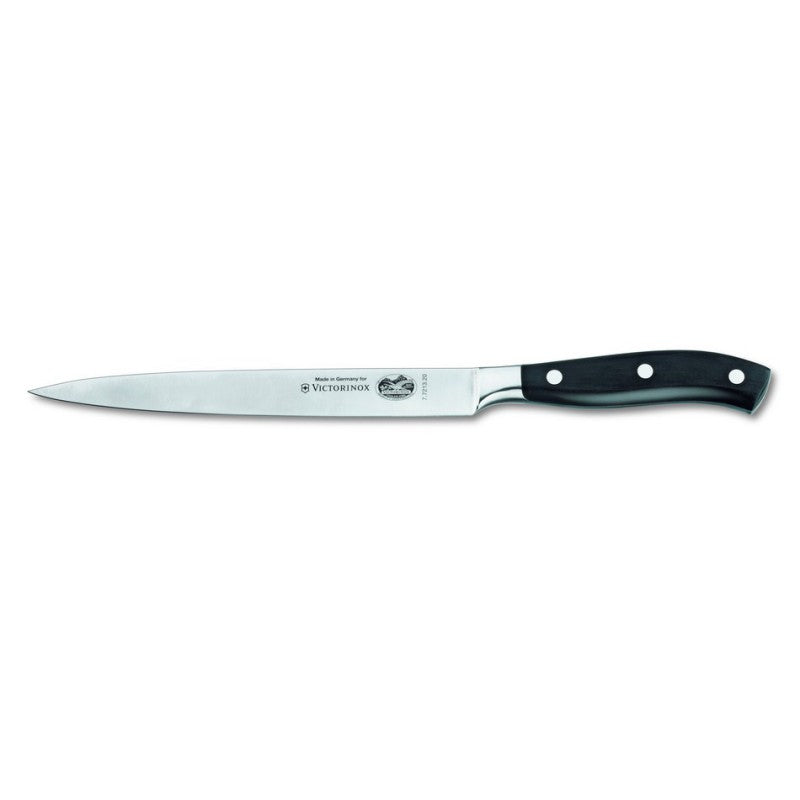 Victorinox Grand Maître Swiss Fully Forged Knives Filleting Knife 20cm Black